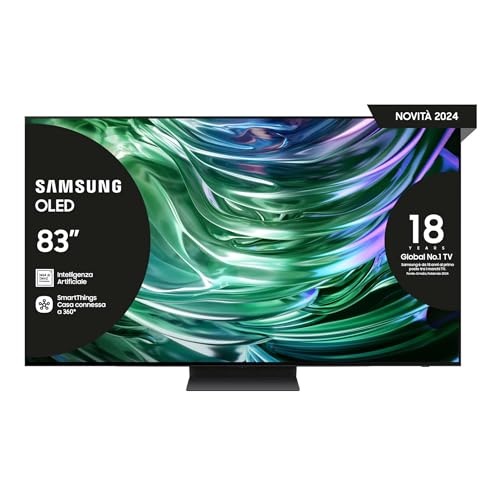 Samsung Oled Tv 83" Qe83S90Daexzt, Oled Hdr+, Upscaling Ai 4K, Processore Nq4 Ai Gen2, Motion Xcelerator 144Hz, Design Laserslim, Dvbt-2, Q-Symphony &