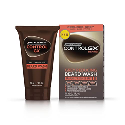 Just For Men Control Gx - Lavaggio Per Barba Riduttore, Per Risultati Sottili E Naturali, Tutte Le Sfumature, 118 Ml.