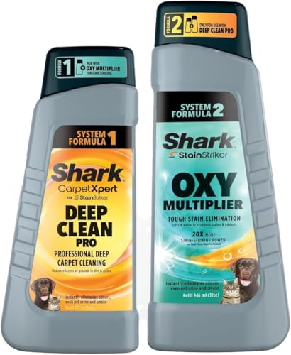 Shark Stainstriker Detergenti, Confezione Da 2 Ricariche, Stainstriker Oxy Multiplier 946Ml E Carpetxpert Deep Clean Pro 473Ml, Utilizzabile Con La Se