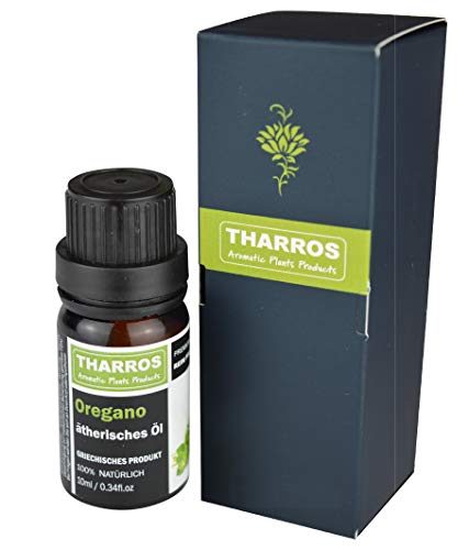 Tharros Olio Origano Origanum Vulgare Hirtum, 100% Di Olio Essenziale Di Origano 10 Ml Di Alta Qualità, Carvacrol,Oregano Oil,
