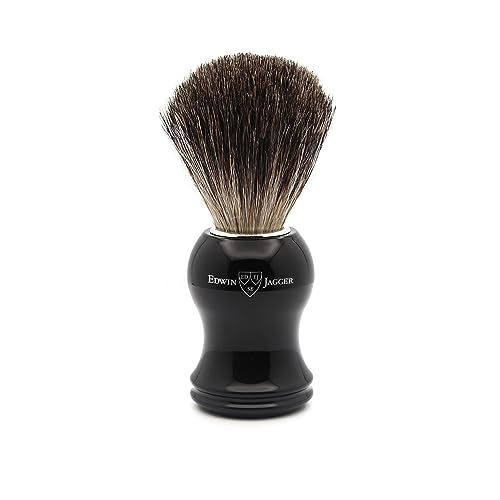 Edwin Jagger Pennello Da Barba In Pelo Di Tasso Pure Badger, Nero - 66 G