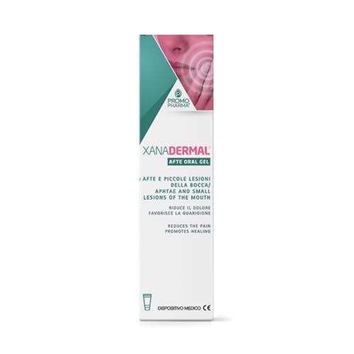 Xanadermal Afte Oral Gel - Gel Per Afte E Piccole Lesioni Della Bocca, Lenisce E Rigenera - Con Aloe, Camomilla, Propoli, Altea, Acido Ialuronico E Mi