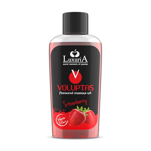 Intimateline | Voluptas- Gel Massaggio Commestibile, Gel Stimolante Effetto Caldo Per Tutto Il Corpo, Azione Idratante E Addolcente, 100Ml (Fragola)