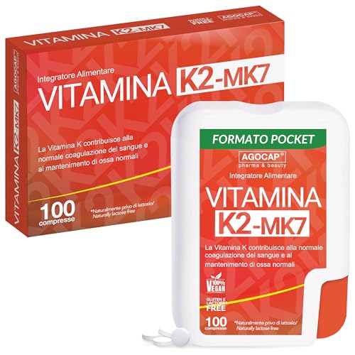 Vitamina K2 Mk7 - Alto Dosaggio. Vitamina K2, Menachinone 200Mg. Vitamina K, Per Una Normale Coagulazione Del Sangue E Al Mantenimento Di Ossa Normali