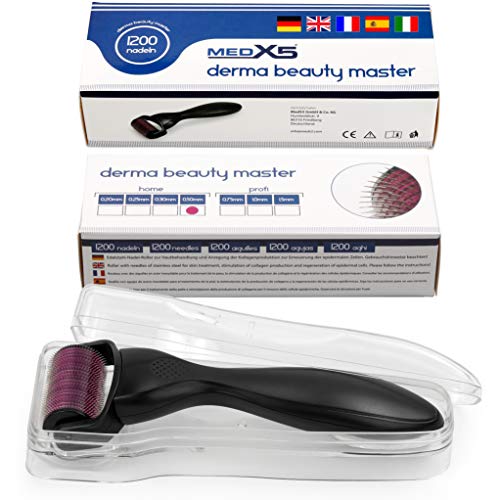 Medx5® Dermaroller Da 0,5 Mm (Aghi In Acciaio Inox), Dermaroller Contro Cicatrici Profonde E Cellulite Grave, Medical Device Class I