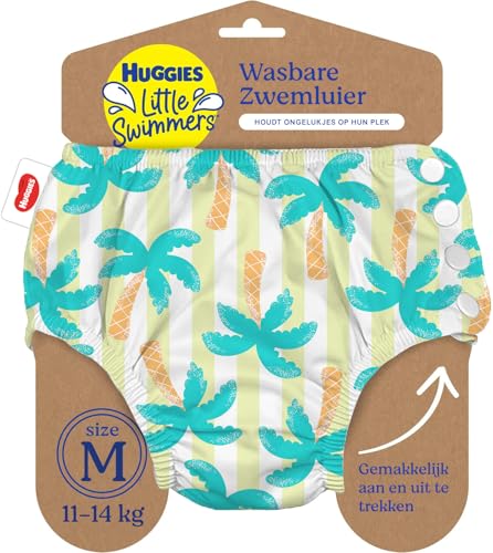 Huggies Little Swimmers, Taglia 3-4 (7-15 Kg), 1 Pannolino Costumino Riutilizzabile Con Fantasia Tropicale