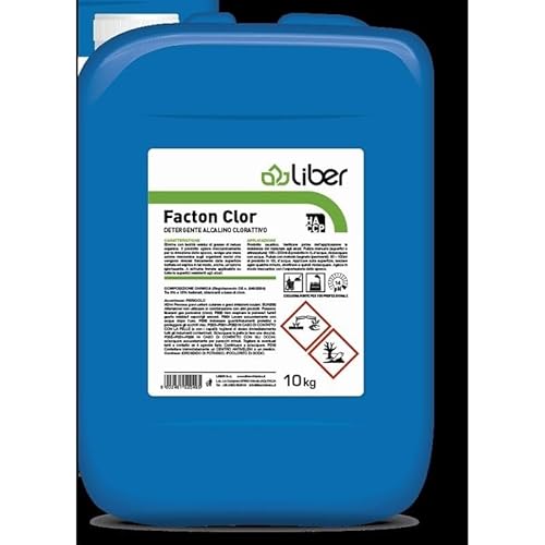 Facton Clor 10Kg - Detergente Pavimenti Alcalino Clorattivo - Liber