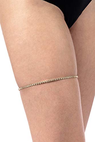 Gioiello Per Tee Giarrettiera Dorato Con Strass