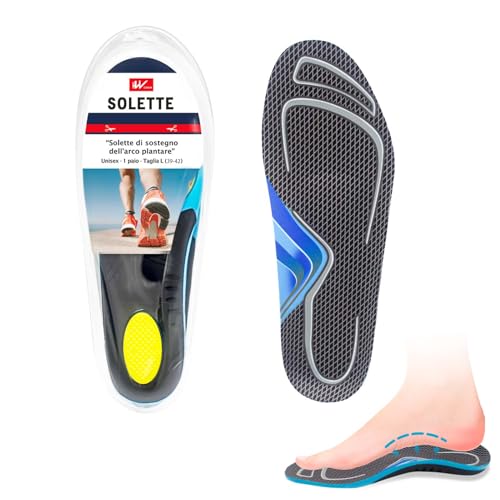 Solette Ortopediche Supporto Per Arco Plantare, Solette Scarpe Plantari Ortopedici Per Piede Piatto, Fascite Plantare, Per Uomini E Donne (M 39-42)
