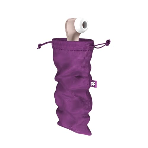 Satisfyer Treasure Bags | Materiale Morbido E Lavabile | Per Conservare Con Discrezione Il Tuo Sex Toy, Colore:Viola, Taglia:L