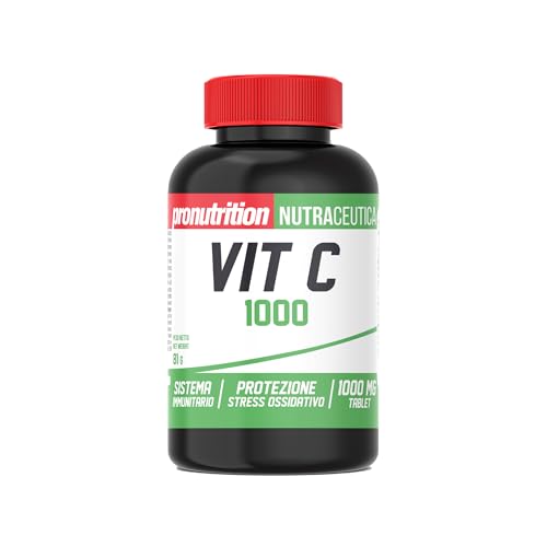 Pro Nutrition - Vitamina C 1000 Mg 60 Cps, Integratore Alimentare, Antiossidante, Energetico, Normale Funzione Del Sistema Immunitario
