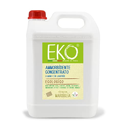 Eko Ammorbidente Lavatrice - 250 Lavaggi 5L, Concentrato Marsiglia, Ecologico