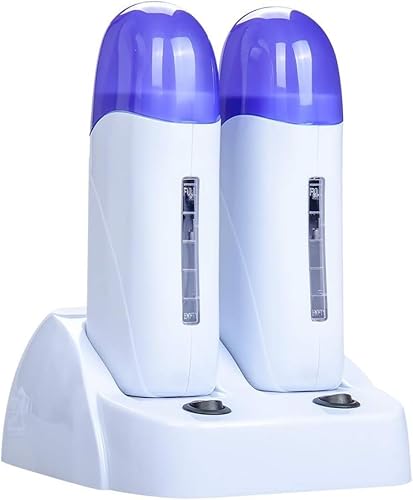 Doppio Scalda Cera Roll-On Set Di 2 Manopole Per Epilazione Estetica Riscaldate