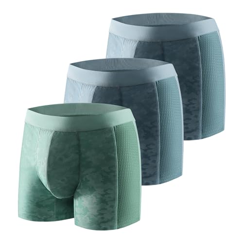 Carer Confezione Di 3 Boxer Per Incontinenza Maschile, Traspiranti E Alla Moda Con 80 Ml Assorbente Per Perdite Di Urina Lieve Incontinenza Azzurro E