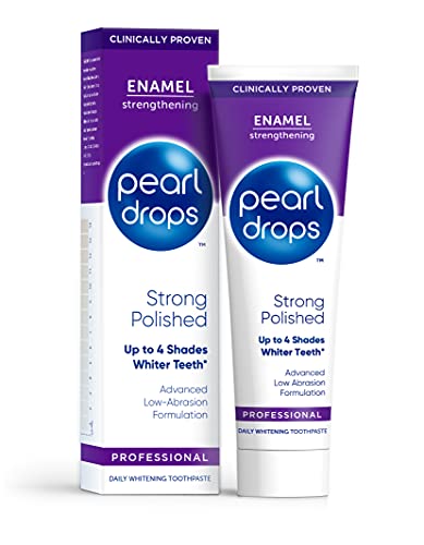 Pearl Drops Dentifricio Bianco Forte, Sapore Di Menta Lucido, Sbiancamento Clinicamente Testato, Bassa Abrasione, Formula Per Uso Quotidiano, 75 Ml