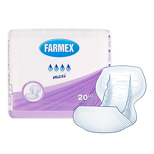 Farmex - Pannoloni Per Anziani E Adulti - Pannolone Sagomato Assorbenza Maxi - Tnt Assorbente, Latex-Free, Traspirante E Anallergico - Delicato Sulla