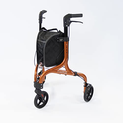 Nrs Healthcare Modern Freestyle 3 Ruote Rollator, Ultra Leggero, Arancione