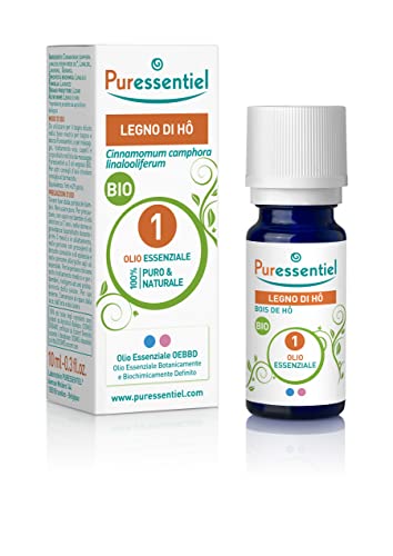 Puressentiel - Olio Essenziale Di Legno Di Ho, Puro E Naturale Oebbd (Olio Essenziale Botanicamente E Biochimicamente Definito), Da Agricoltura Biolog