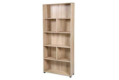 Gicos Import Export Srl Libreria A 5 Ripiani Colore Naturale 80 * 24 * 180 Cm Colore Naturale Pur-769740