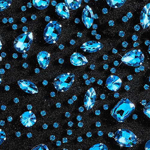 186 Pezzi Pietre Da Cucire,Pietre Decorative Cucito,Strass Da Cucire,Strass Di Vetro,Cristalli Colorati,Applicazioni Per Tessuti Strass, Artigianato F