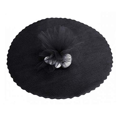 Nonsoloconfetti 100 Pz. Velo Veli Di Fata Tulle Organza Tondo Veletti Bomboniere Fai Da Te Confetti (Nero)