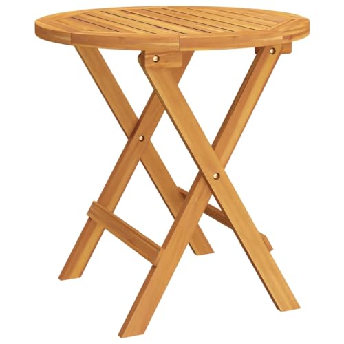 Tavolo Da Bistrot Ø46X47 Cm In Legno Massello Di Acacia