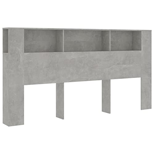 Testiera Con Scomparti Grigio Cemento 200X18,5X104,5Cm