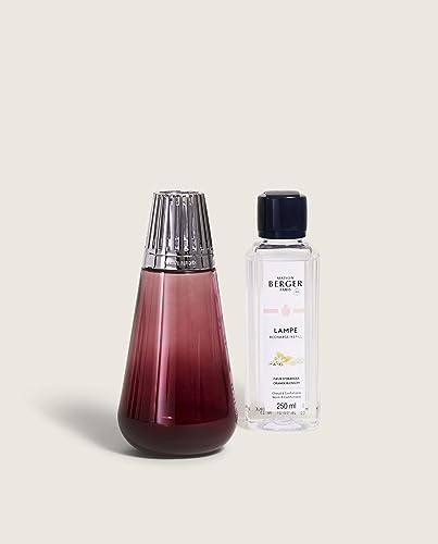 Maison Berger Paris - Cofanetto Lampada Berger Amphora Nera + Ricarica Fiori D’Arancio Da 250 Ml