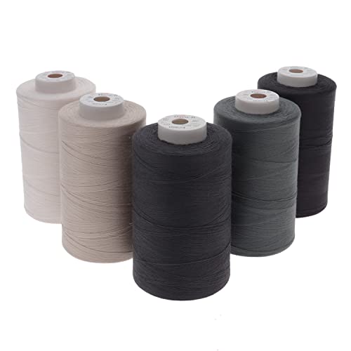 Sewfil Dacor 120 - Confezione Di Fili Per Cucito 100% Poliestere - 5 Coni (5 X 5.000 Metri) - Mix 05
