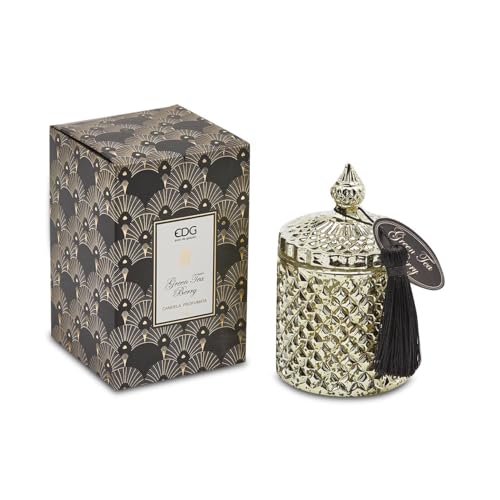 Edg Candela Profumata Green Tea Berry In Barattolo Vetro Con Nappa 8Xh14Cm