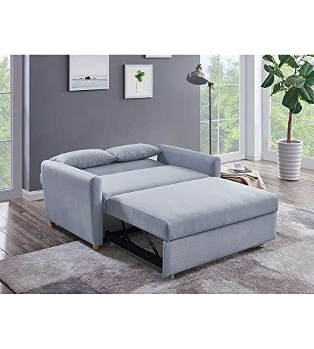 Divano Letto Due Posti Pull Out Grigio
