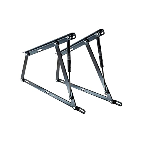 Set Di 2 Cerniere Per Letto Contenitore Con Molle Da 1250N - Ideale Per Letti Contenitori Da 150 Cm - Sistema Di Rondelle In Nylon Antirumore - Cuens