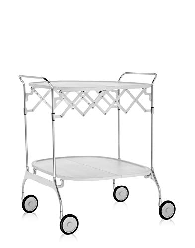 Kartell Gastone Carrello, Cromo, Bianco