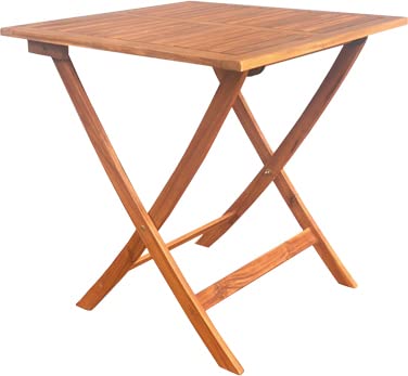 Tavolo Giardino Pieghevole In Legno Di Acacia 70X70Xh74 Cm - Impressionpattaya