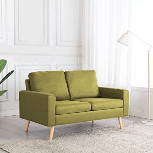 Vidaxl Divano A 2 Posti Verde Tessuto