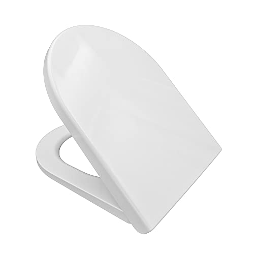 Inbagno Copriwater Compatibile Vitra Integra Round, Sedile Wc In Termoindurente Bianco, Modello Dedicato, Completo Di Ciambella E Cerniere