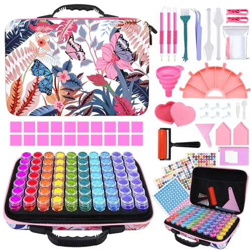 Tavada Diamond Painting Kit Completo,70 Slots Diamond Painting Accessori,Diamant Painting Accessori,Per Fai Da Te,Unghie,Gioielli,Artigianato D'Arte E