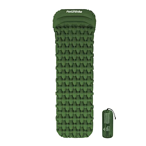 Naturehike Materassino Da Campeggio Gonfiabile,Materassino Campeggio Impermeabile Ultraleggero,Imbottitura Isolante Termica Spessa 6,5Cm Con Cuscino,T