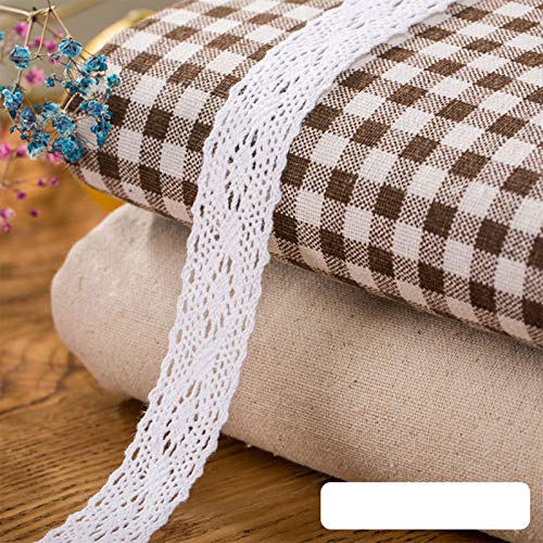 Dahi 26M Nastro In Pizzo Di Cotone Bianco Nastro Decorativo In Pizzo 2.5Cm Per Matrimonio, Decorazione Fai Da Te Colore Bianco-A