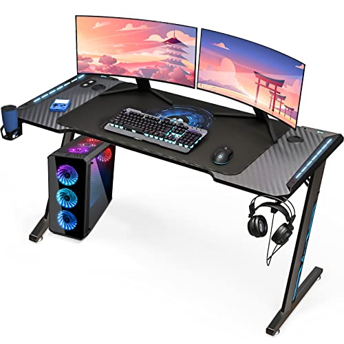 Scrivania Da Gaming Klim K140 - Tavolo Gaming 140 X 60 Cm Con Porta Cavi E Tappetino Incluso - Facile Da Montare - Scrivania Per Computer In Metallo E