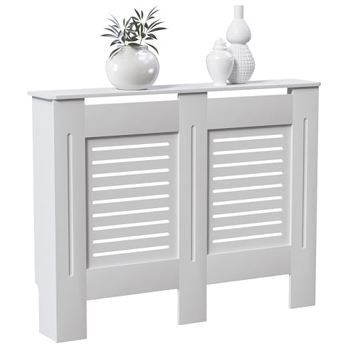 Vida Designs Copritermosifone Milton, Mdf, Stile Tradizionale, Bianco, Medio