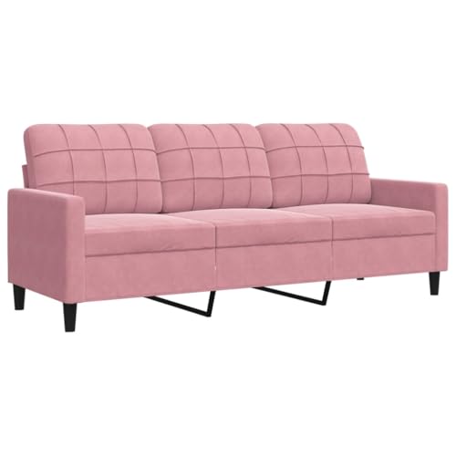 Vidaxl Divano A 3 Posti Rosa 180 Cm In Velluto, Divano, Divano Da Salotto, Divano In Velluto, Divano Imbottito, Divano A Tre Posti, Divanetto