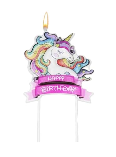 Wooparty Candelina Unicorn Happy Birthday 11Cm