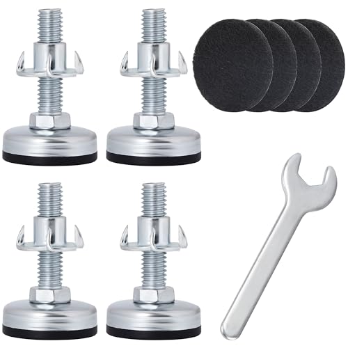 Belle Vous 4X Piedini Per Mobili - Piedini Regolabili M10 X 50 Mm - Piedi Per Mobili In Feltro Per Casa Ufficio - Livellatori Per Mobili Con Dadi A T
