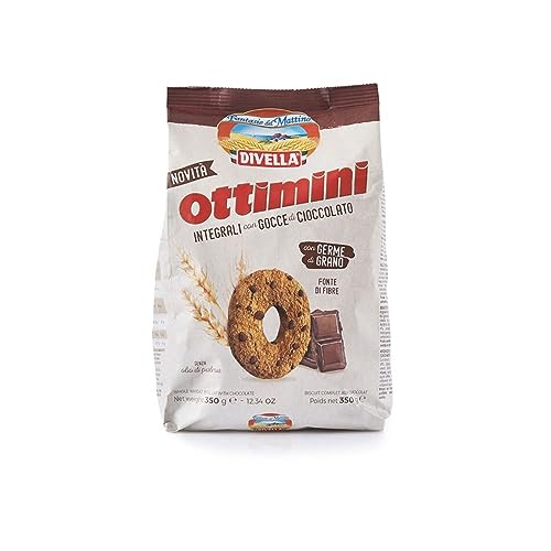 Divella 18 Confezioni Biscotti Integrali Ottimini Con Cioccolato 350Gr