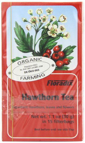 Floradix Organic Hawthorn 15 Teabags (Pack Of 6, Total 90 Teabags)