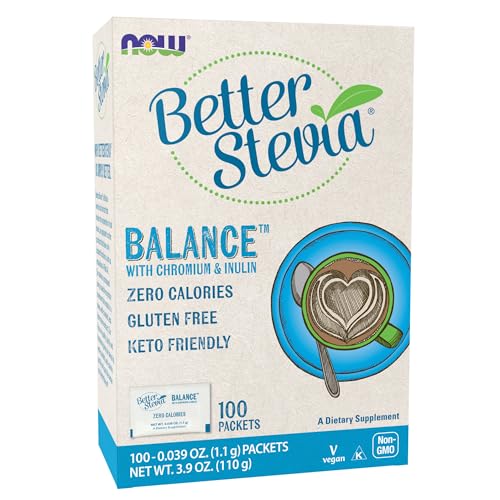 Now Foods Better Stevia Balance Zero Calories (100 Packets With Chromium And Inulin)