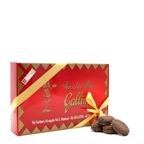 "Baci Gallina" Baci Di Dama Al Cioccolato - Scatola 690Gr, Eccellenza Artigiana Piemonte, Biscotti Al Cioccolato