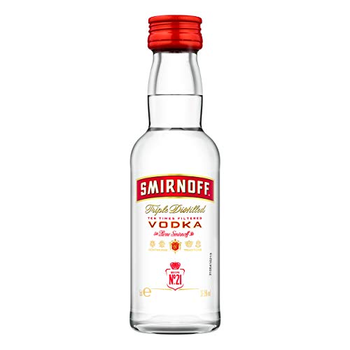 Smirnoff Red No. 21 Premium Vodka Triple Destilled Wodka Alkohol 37.5% 50Ml