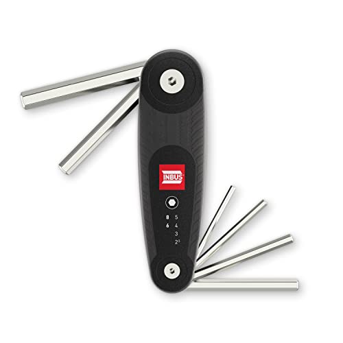 Inbus® 70136 Set Chiavi A Brugola Richiudibile 6Pz, 2.5–8Mm, Con Hybridtouch — Made In Germany